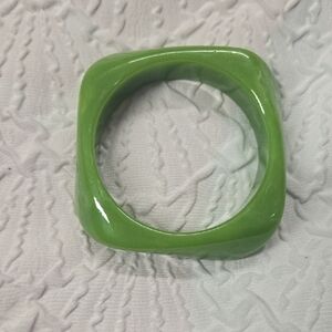 Jade Green Square Bangle #8